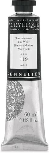 Miniatura 66 de Sennelier Acrílico para artistas extrafinos, 2.0 fl oz, luz verde cromo S3