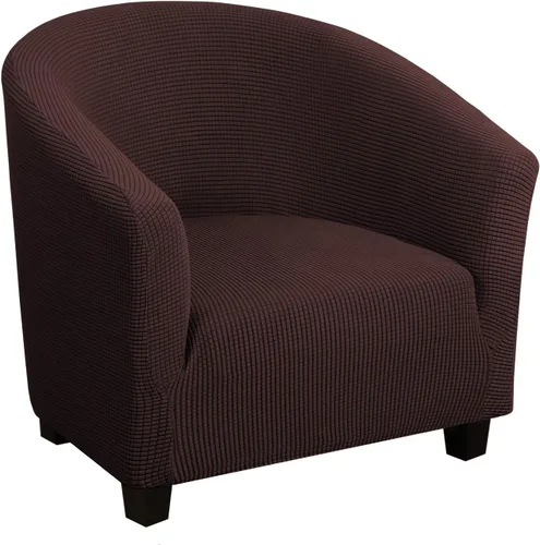 Funda de alta elasticidad para silla de club, funda para sillón de bañera con parte inferior elástica, súper suave, jacquard de elastano, resistente