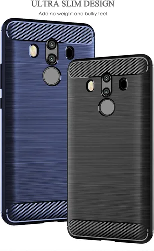 Miniatura 7 de Asuwish Funda de teléfono para Huawei Mate 10 Pro con protector de pantalla de vidrio templado y accesorios de celda de silicona suave delgada Azul