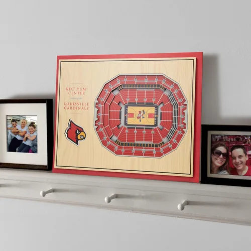 Miniatura 2 de YouTheFan NCAA Louisville Cardinals Arte de Pared 3D StadiumView de 5 Capas - KFC Yum! Center