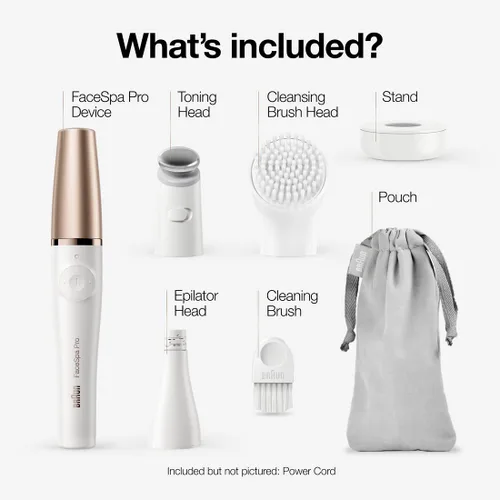 Miniatura 2 de Braun Depiladora facial Facespa Pro 911, depilación facial para mujeres, dispositivo de depilación, depilación 3 en 1, cepillo de limpieza