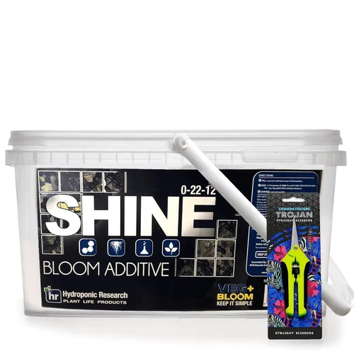 5 libras Shine by Veg + Bloom: un polvo hidropónico que mejora la etapa de floración del crecimiento de las plantas. Añádelo al depósito durante