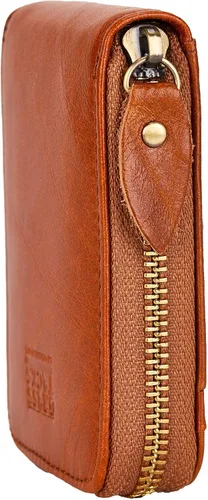 Miniatura 5 de BRASS TACKS Leathercraft Vintage Handmade Full Top Grain Leather Wallet RFID Blocking Multi Card Case with Zipper Pocket Card Holder for Men Women