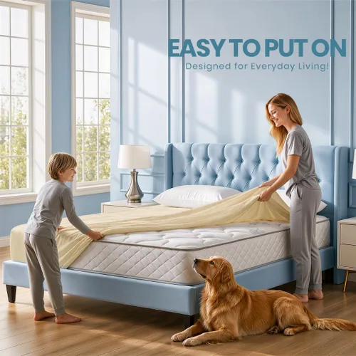 Miniatura 7 de Utopia Bedding – Protector impermeable de colchón tamaño individual, funda de colchón de terry premium de 200 GSM, transpirable, estilo ajustado