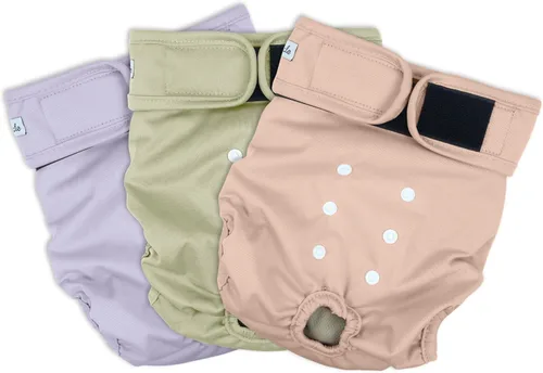 Miniatura 2 de Pañales lavables para perros, para hembras caninas, reutilizables, para periodo de celo, altamente absorbentes, para incontinencia, con broches