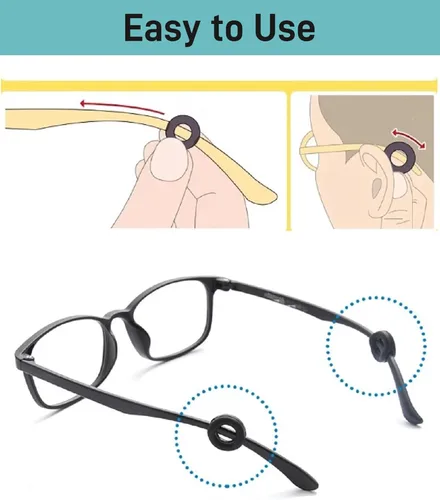 Miniatura 3 de 20 pares de agarres antideslizantes para gafas, soporte de silicona para gafas, retenedor de manga, ganchos para gafas para gafas para deportes, 20