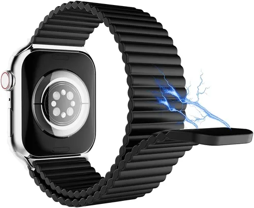 Miniatura 2 de HeiKe Correa magnética de silicona para Apple Watch Band de 1.929 in 1.811 in 1.772 in 1.732 in 1.654 in 1.614 in 1.575 in 1.496 in para hombres