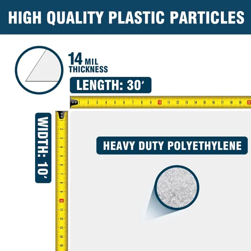 Miniatura 10 de Barrera de vapor para espacio de arrastre Spirecover, barrera de vapor de 10 mil, 10'x15', tela de plástico para cubrir y encapsular espacios