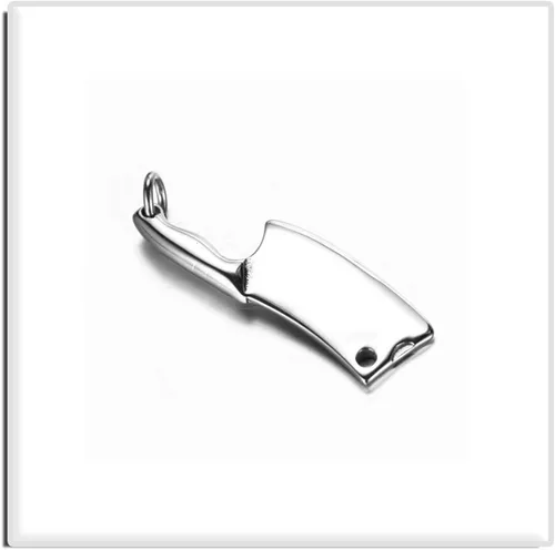 Miniatura 3 de Xusamss Collar de chef con colgante de acero de titanio clásico de moda, cadena de caja de 22 pulgadas, Ágata