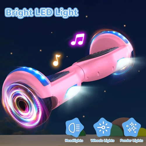 Miniatura 4 de SISIGAD Scooter, 6.5" Flash Wheels & Corlorful LED Lights, All for Girls Boys Kids Ages 6+ Rosa