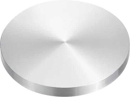 Miniatura 35 de uxcell M6 Rosca 0.787 in de diámetro de forma redonda de aluminio disco hardware 1pcs, aluminio círculo disco vidrio adaptador superior para mesa