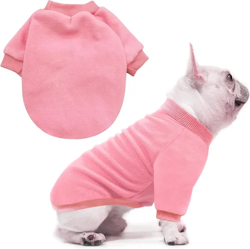 Miniatura 9 de Idepet Suéter de vellón para perros – Sudadera suave para cachorros y camisa cálida de invierno para perros y gatos pequeños (Azul, S)