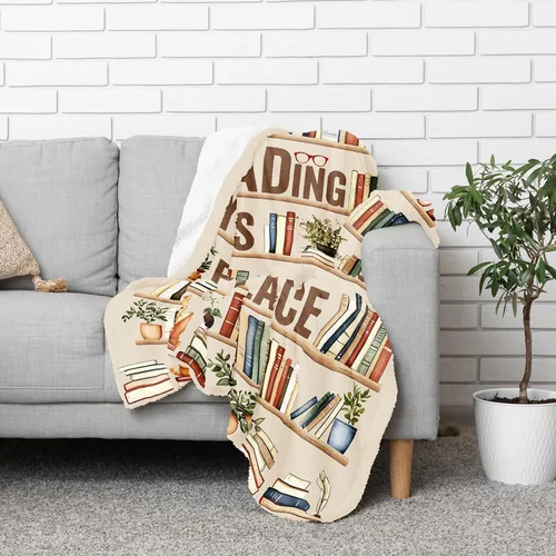 Miniatura 3 de CUJUYO Regalos para Amantes de los Libros para Mujeres y Hombres Manta 50"x40" - Regalos para Bibliotecarios Manta Tipo Throw - Regalos de Club