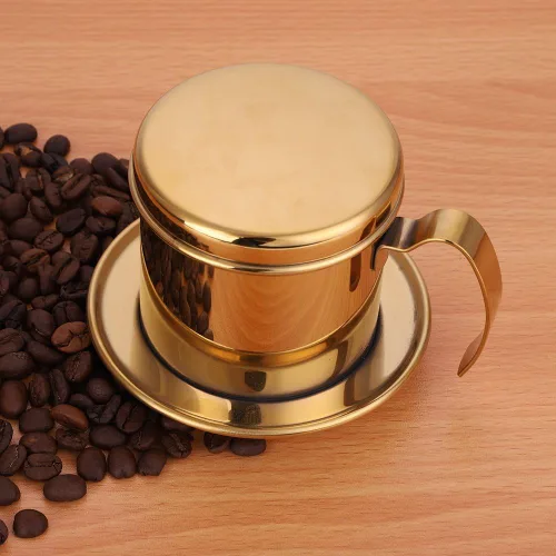 Miniatura 3 de Filtro de café vietnamita, cafetera gotera, taza de prensa portátil de acero inoxidable, infusor manual para oficina, hogar, cocina, campamento