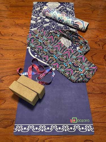 Miniatura 6 de Aozora Bolsa para esterilla de yoga grande con bolsillos para tapetes con bolsillos de almacenamiento multifuncionales, ligera y duradera Indian