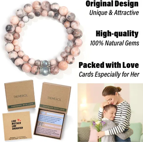 Miniatura 3 de Regalos de Navidad para hija, nieta, sobrina, amor, protección, pulsera de cristal natural con significado, regalos hechos a mano