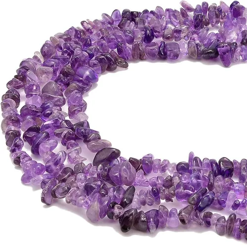 Miniatura 9 de PLTbeads Kit de pulseras de cintura de piedras preciosas curativas natrales de 0.197-0.315 in, diseño de piedras irregulares, fabricación de joyas