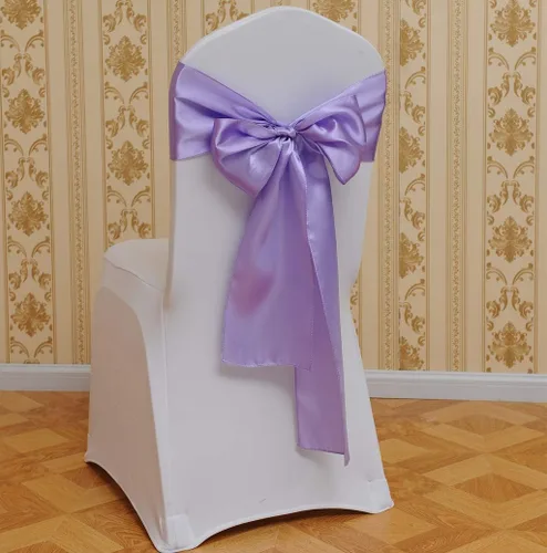 Miniatura 2 de 25 cintas decorativas para sillas de boda, lazos de satén para silla de boda, lazos para ferias comerciales, eventos de Navidad, baby shower, fiesta