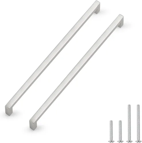 Miniatura 31 de Probrico - Tiradores cuadrados de acero inoxidable para puerta de armario o cajón, color negro, 0.5 pulgadas de ancho
