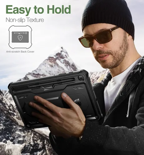 Miniatura 6 de Dexnor Funda para Samsung Galaxy Tab S6 Lite de 10.4 pulgadas 2024/2022/2020, [Protector de pantalla integrado y soporte] con portabolígrafos