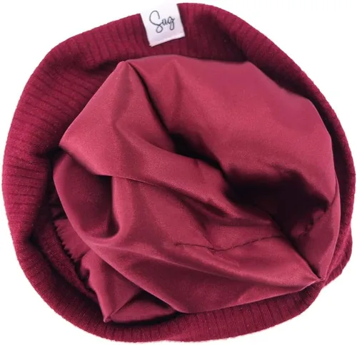 Miniatura 52 de Gorro de punto para recién nacido, para niños y niñas, con forro de satén sedoso, gorro para niños pequeños
