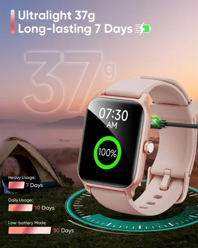 Miniatura 8 de Fitpolo Paquete de 2 relojes inteligentes para hombres y mujeres, Alexa integrado y llamadas Bluetooth (respuesta/hace), rastreador de actividad