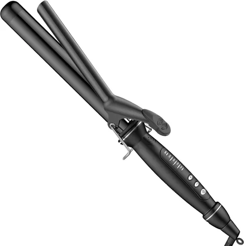 Miniatura 9 de SAOSA Rizador de barril extra largo de 1 pulgada (0.984 in) para cabello largo, varita de turmalina de cerámica con abrazadera, calentamiento rápido