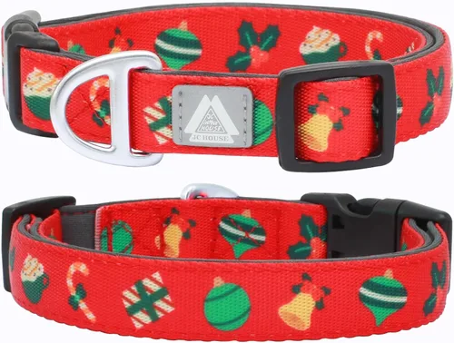 Miniatura 17 de Collar de perro acolchado suave, cuello de 16 a 25 pulgadas, collar ajustable resistente con logotipo reflectante 3M para perros medianos y grandes