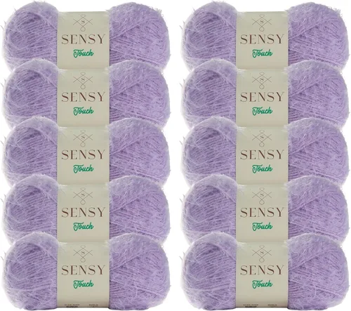 Miniatura 16 de Sensy Touch - Ovillo de lana, 3.5 onzas, 268 yardas, calibre 3 claro (blanco)