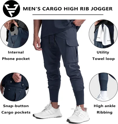 Miniatura 3 de Pantalones de entrenamiento ligeros para hombre con bolsillos con cremallera