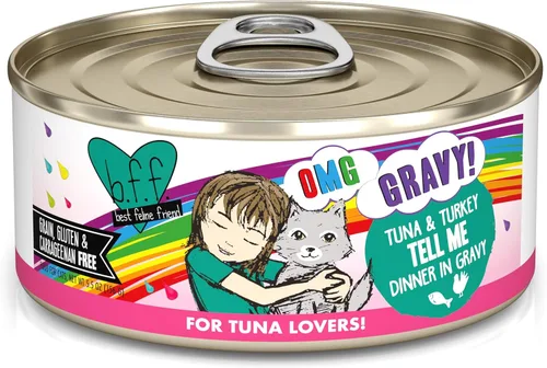 Miniatura 33 de Weruva B.F.F. OMG - Best Feline Friend Oh My Gravy!, Chicken Cloud 9 con pollo en salsa, lata de 2.8 onzas (paquete de 12)