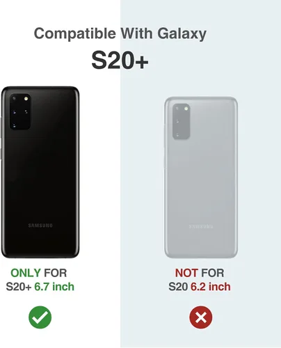 Miniatura 2 de SURITCH Funda para Samsung Galaxy S20 Plus, marco frontal extra, resistente y a prueba de golpes, con protector de pantalla integrado para Samsung
