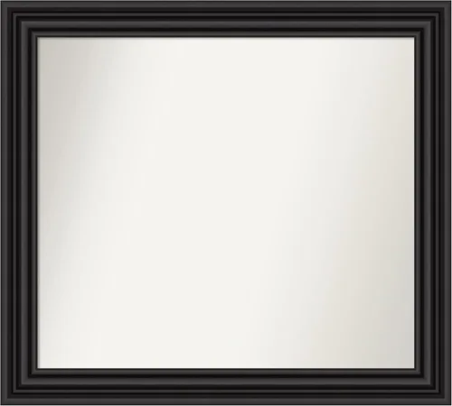 Miniatura 602 de Amanti Art Espejo personalizado, espejo de baño negro puente, espejo de pared o espejo de tocador de baño sobre el fregadero (26 x 26 pulgadas)