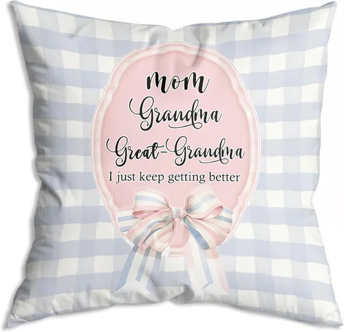 Miniatura 22 de Regalos para abuela, fundas de almohada de 18 x 18 pulgadas, regalos de anuncio de embarazo para abuela, regalos de bisabuela de nietos, regalo
