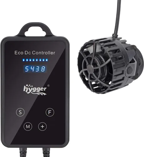 Miniatura 7 de hygger Mini Wave Maker - Cabezal magnético de CC para acuario con controlador de pantalla LED para tanque de agua salada, bomba de circulación