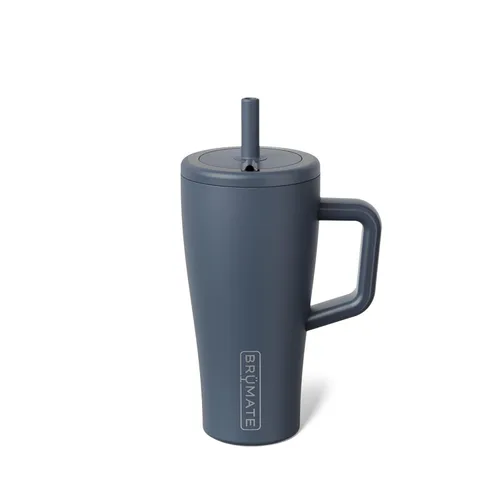 Miniatura 46 de BrüMate Era Vaso térmico con asa y pajilla, 40 onzas, 100% a prueba de fugas, con tapa, hecho de acero inoxidable, base apta para portavasos, moca
