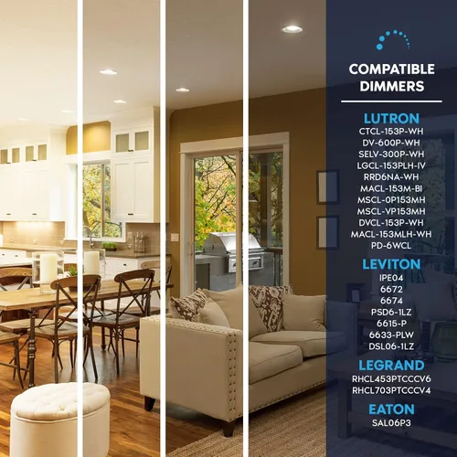 Miniatura 4 de LUXRITE Paquete de 4 bombillas LED BR30, equivalente a 65 W, blanco cálido de 2700 K, regulable, 650 lúmenes, bombillas LED de inundación, 8.5 W