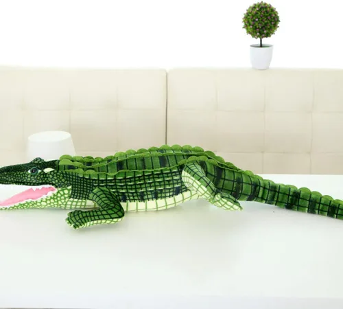 Miniatura 3 de JOSON 65 "(65.0 in de largo de gran tamaño de peluche feroz animal de peluche cocodrilo simulación cocodrilo