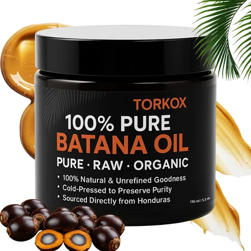 Aceite de batana orgánico para el crecimiento del cabello de Honduras | 100% crudo, sin refinar, puro | Brillo de cabello para el cuidado del cuero