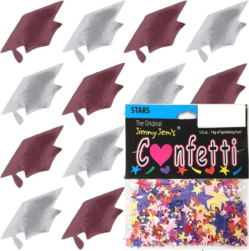 Miniatura 108 de Confetti Grad Cap Negro, Azul Marino Combo - 2 bolsas de media onza (1 oz)