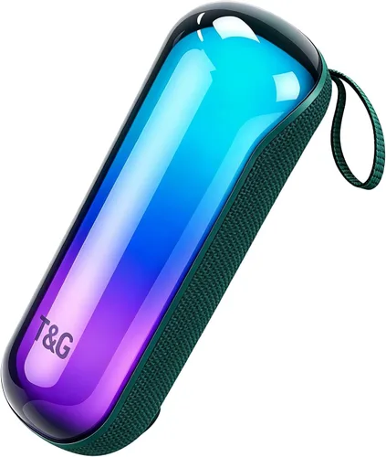 Miniatura 11 de T&G Altavoces Bluetooth, Altavoz Estéreo Inalámbrico Portátil con Luces de Colores, IPX4 Impermeable, Regalos de Elefante Blanco para Adultos