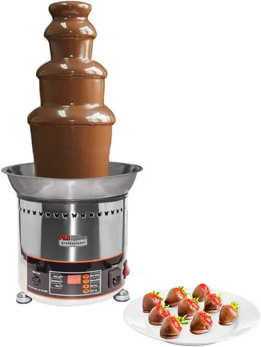 ALDKitchen Máquina de fuente de chocolate de 4 niveles, capacidad de 6.6 lbs, acero inoxidable, termostato digital de 30 a 230.0 °F, 300 W, 110 V,