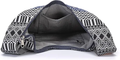 Miniatura 53 de Bolsa de hombro para mujer, de lona en estilo hippie/bohemio para llevar cruzada al hombro, disponible en diferentes colores y estampados
