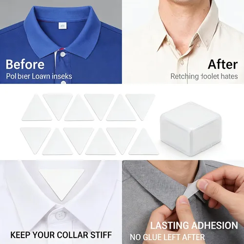 Miniatura 2 de 160 piezas de cuello de camisa, inserciones de cuello de camisa de vestir para camisas de hombre, soporte de cuello de camisa, gran