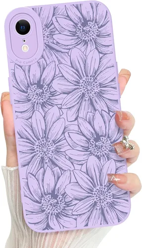 Miniatura 33 de MZELQ Funda para iPhone 17 Pro 2025, diseño de girasoles de silicona, flores florales, protección de cámara, funda delgada y suave para teléfono