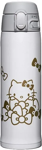 Zojirushi SM-TA48KTWA - Taza de acero inoxidable con aislamiento al vacío, 16 onzas, Hello Kitty blanca