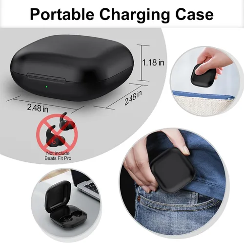Miniatura 7 de Funda de carga inalámbrica para Beats Fit Pro, cargador de repuesto para Beats Fit Pro con emparejamiento Bluetooth, batería integrada de 700 mAh