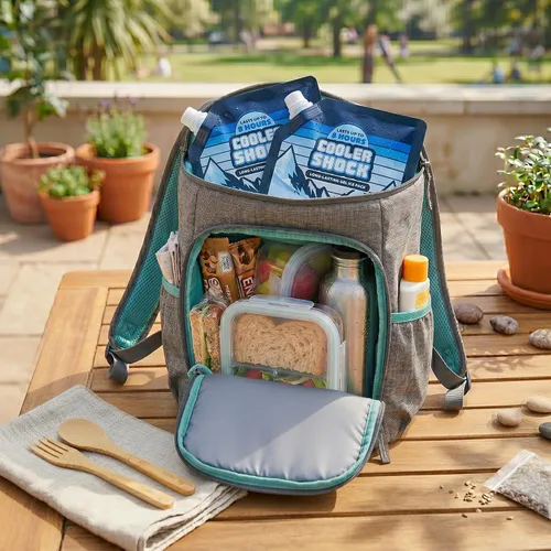 Miniatura 8 de Cooler Shock - Bolsas de hielo reutilizables para enfriadores - Paquetes de congelador fríos de larga duración para enfriadores y loncheras - Bolsas