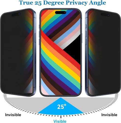Miniatura 3 de Mothca Protector de pantalla de privacidad mate para iPhone 17 Pro [6.3 pulgadas] con herramienta de fácil instalación, antiespía antirreflejos