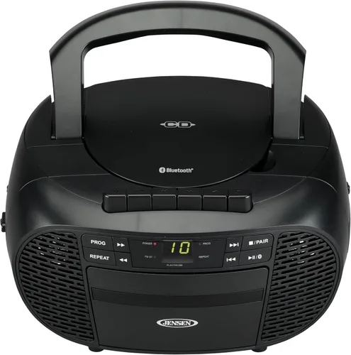 Miniatura 3 de JENSEN CD-550BT-BK Grabadora de casete de CD Bluetooth estéreo portátil con radio AM/FM - Reproductor de radio compacto habilitado para Bluetooth